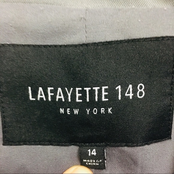Lafayette 148 | Grey 2 Button Wool Stretch Blazer - Picture 2 of 5